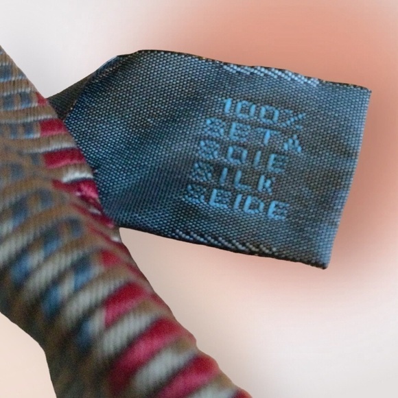 VINTAGE Fendi Roma Diagonal Striped Silk Tie - Picture 9 of 10